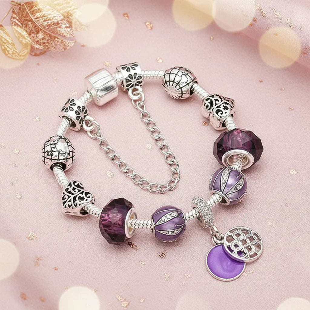 Charm Armband Violett-Zauber - lumoraX