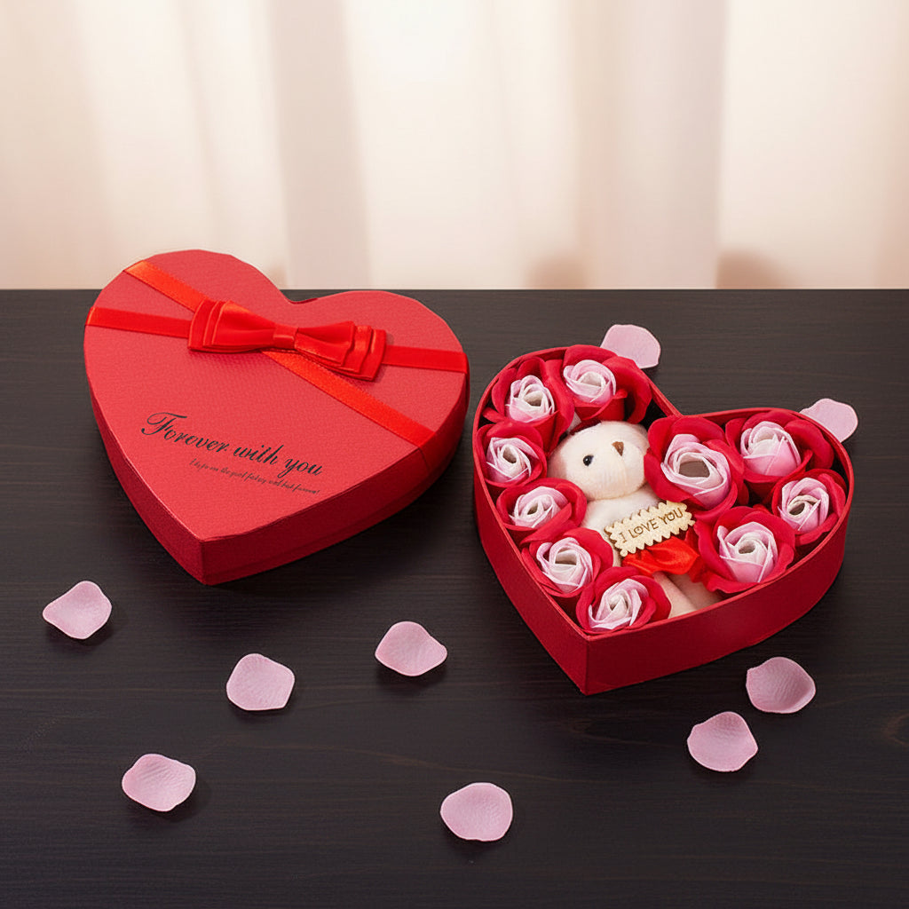 Rosenbox Herz Verpackung – elegantes Geschenk für besondere Anlässe