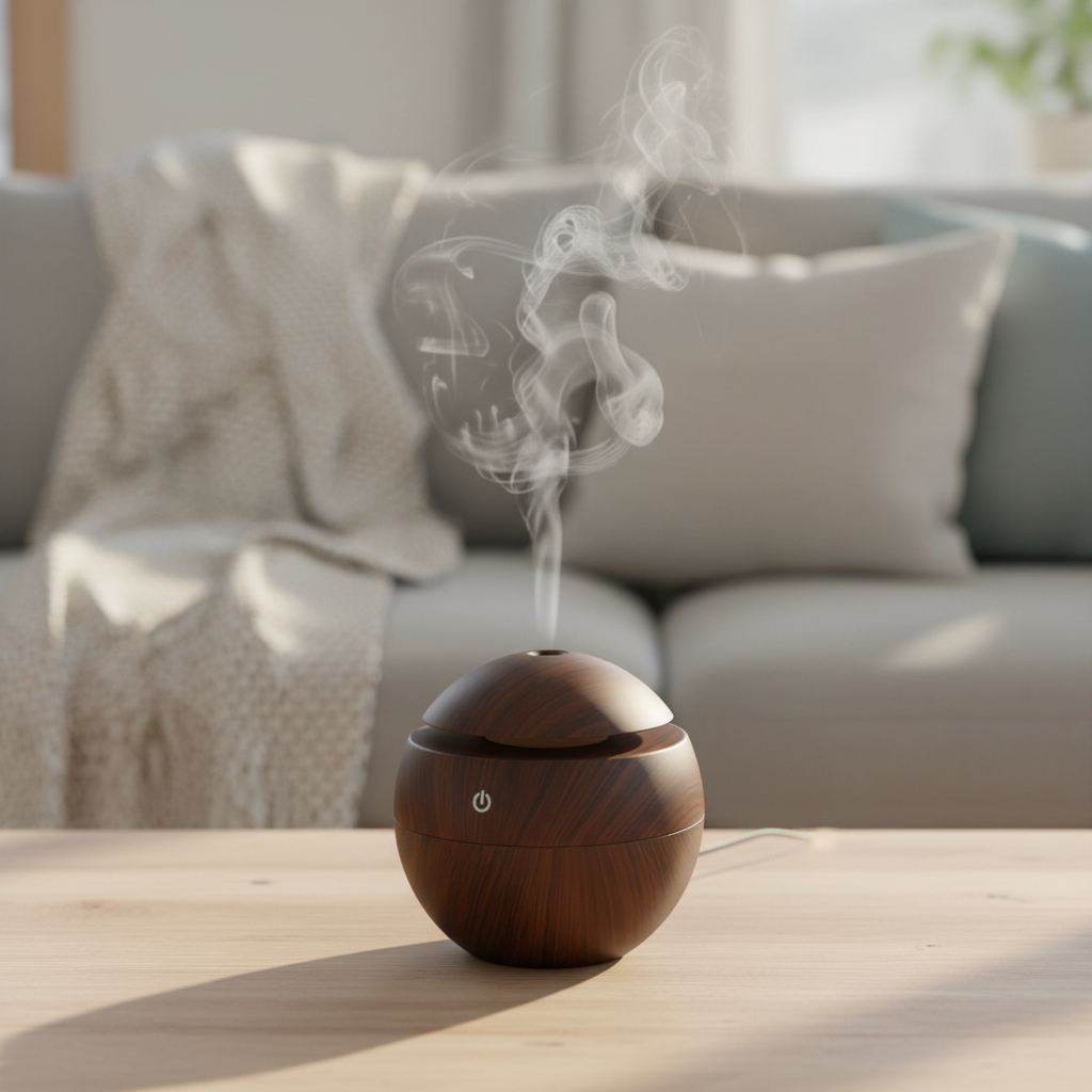 Mini Aroma Diffuser Holz, stilvolles Design, das perfekt zu jedem Einrichtungsstil passt.