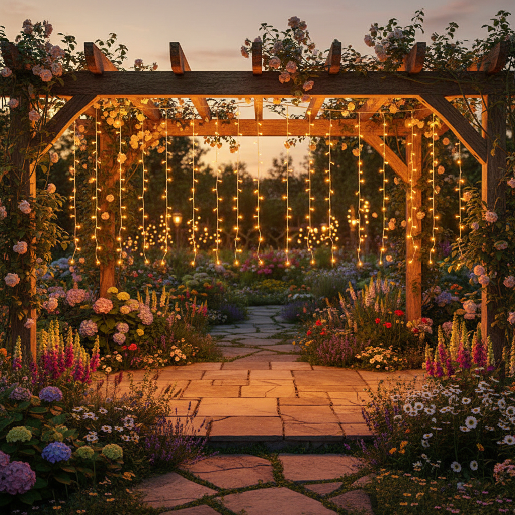 LED Lichterketten Outdoor mit Eiszapfen-Optik in 3 Längen 40 50 und 60cm für Pergola