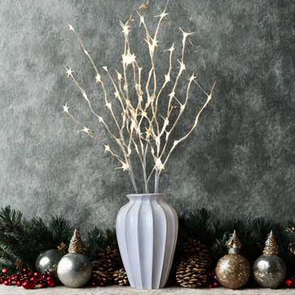 Kombinierte hohe Vasen mit LED Zweigen und 50 Lichtern für beeindruckende Lichteffekte und Dekoration