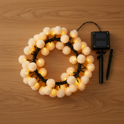 Solar Lichterkette mit 8 Lichtmodi und automatischem Dämmerungssensor für Garten