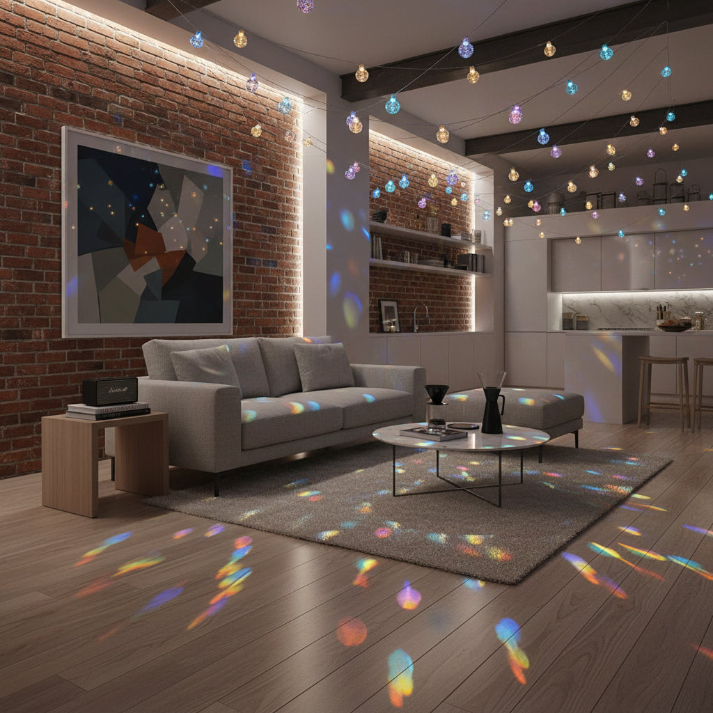 Zwei verschiedene Varianten der Kristall Lichterkette LED: USB und Batteriebetrieb.