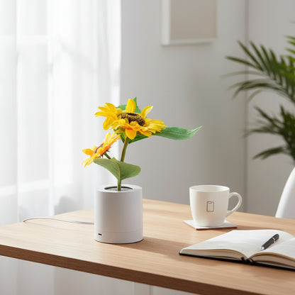 Sonnenblumen LED Tischlampe 1 Blume – Variante Einzelblüte