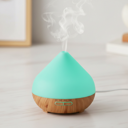 Aroma Diffuser 400ml LED mit Timer-Funktion, perfekt für individuell einstellbare Duftverbreitung während des Tages.