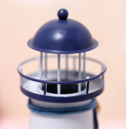 lumoraX Leuchtturm Gartenfigur Mediterran – Wetterfeste Gartendeko in 3 Größen S/M/L – CJJJJRHD00784-S