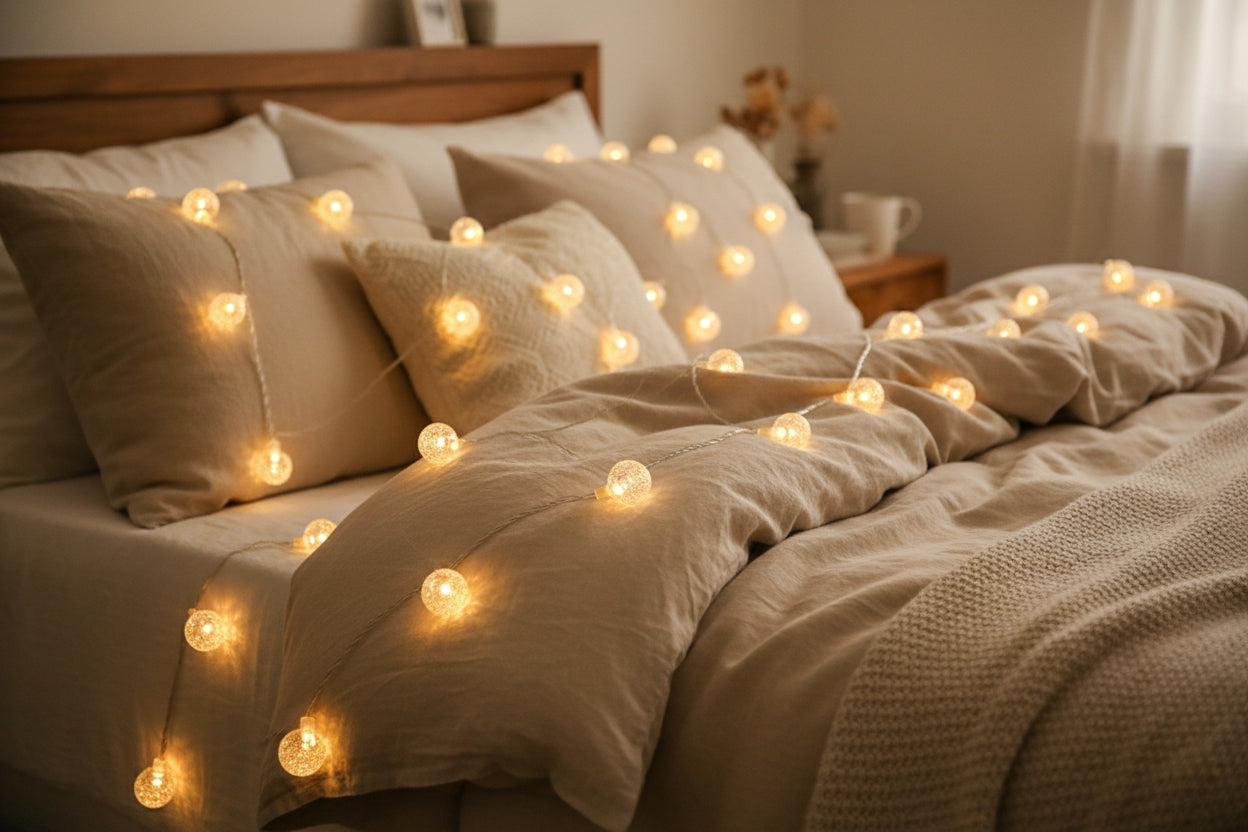 Die energieeffiziente Kristall Lichterkette LED im Anwendungsbereich für Hochzeiten.