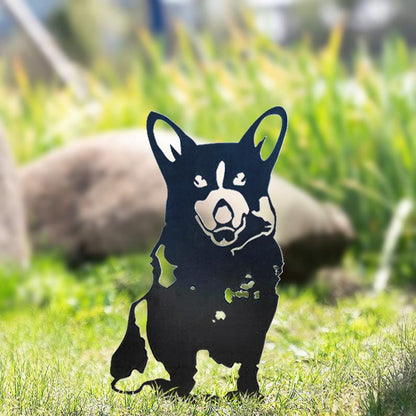Hund Gartenstecker Metall Silhouette — 31 Hunderassen Übersicht Gartendeko
