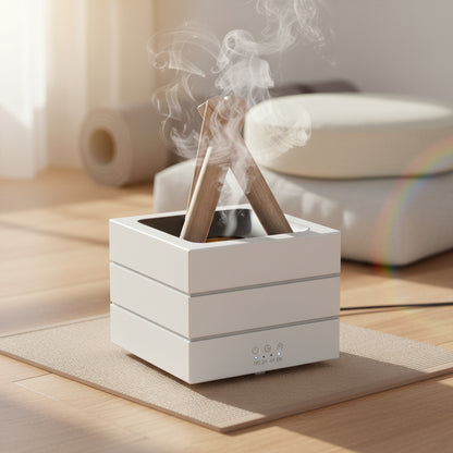 Lagerfeuer Aroma Diffuser mit USB-Anschluss - modernes Design für komfortable Nutzung im Zuhause.