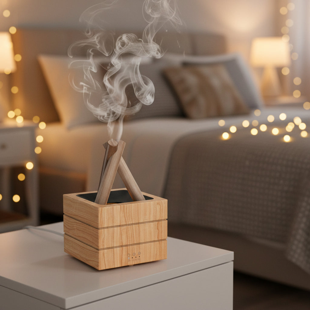 Lagerfeuer Aroma Diffuser bunt leuchtend - Ideales Geschenk für Freunde und Familie zur Entspannung.