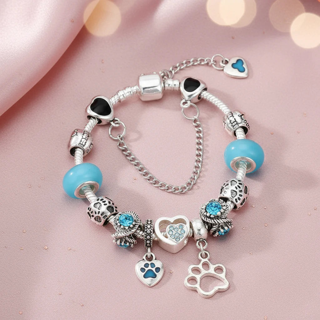 Charm Armband Pfoten-Liebe - lumoraX