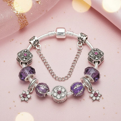 Charm Armband Amethyst-Krone - lumoraX
