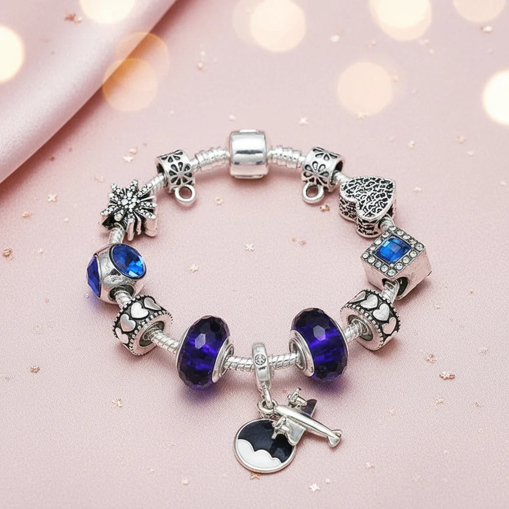 Charm Armband Fernweh-Blau - lumoraX