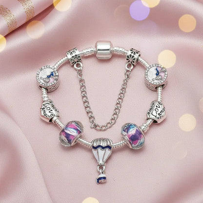 Charm Armband Heissluftballon Lila - lumoraX