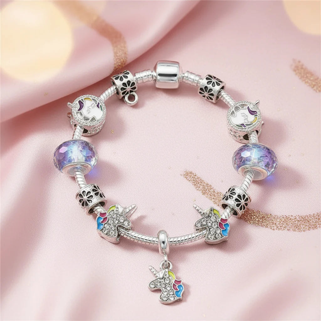 Charm Armband Einhorn-Lila - lumoraX