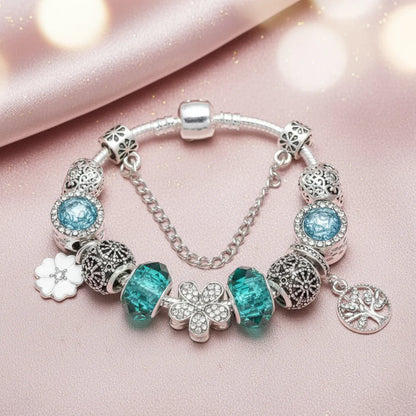 Charm Armband Türkis-Lebensbaum - lumoraX