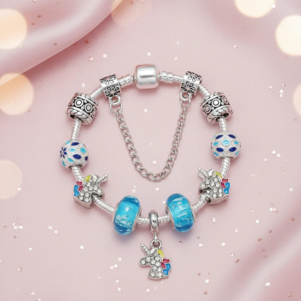 Charm Armband Einhorn-Aqua - lumoraX