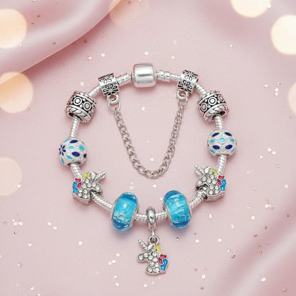 Charm Armband Einhorn-Aqua - lumoraX