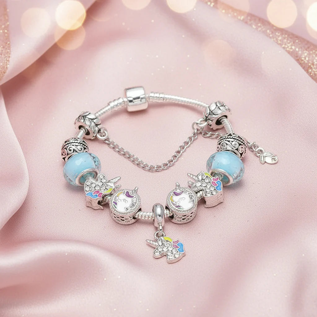 Charm Armband Einhorn-Himmelblau - lumoraX