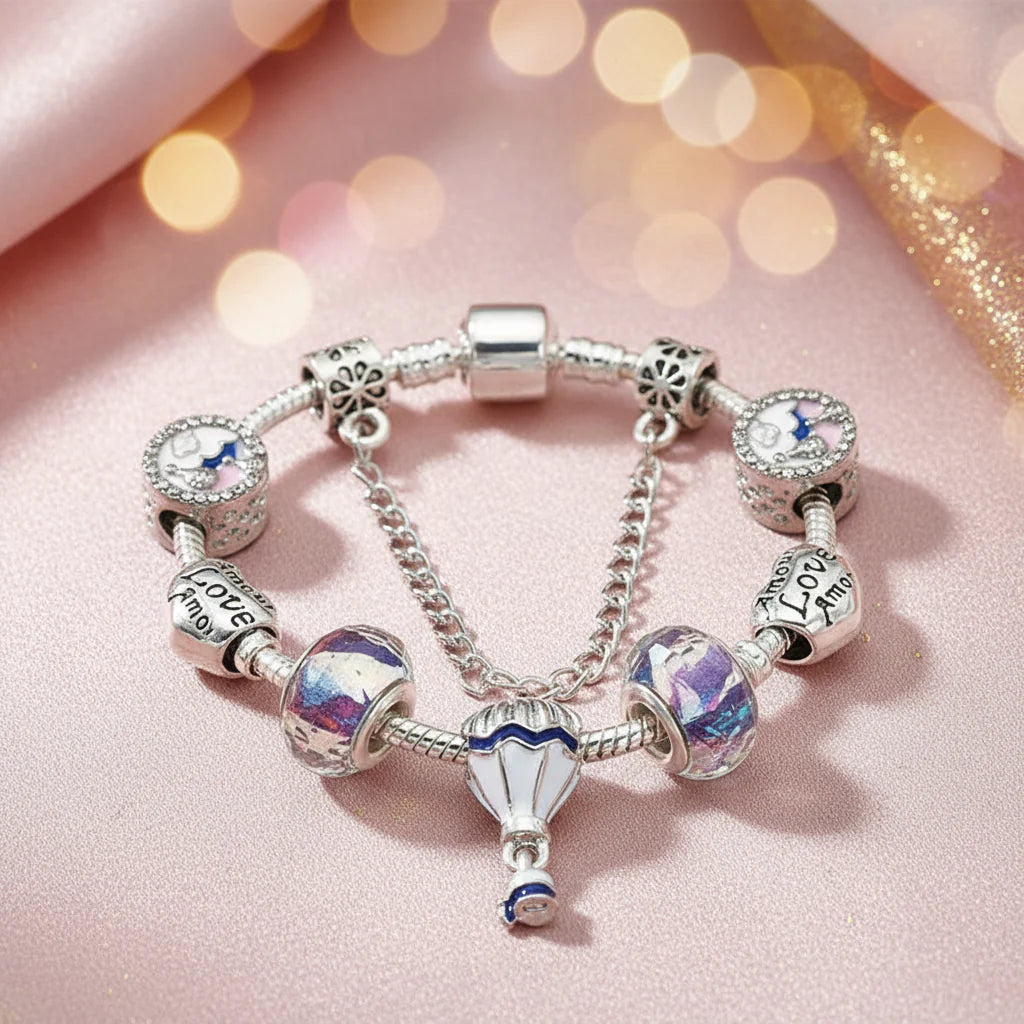 Charm Armband Heissluftballon Blau - lumoraX