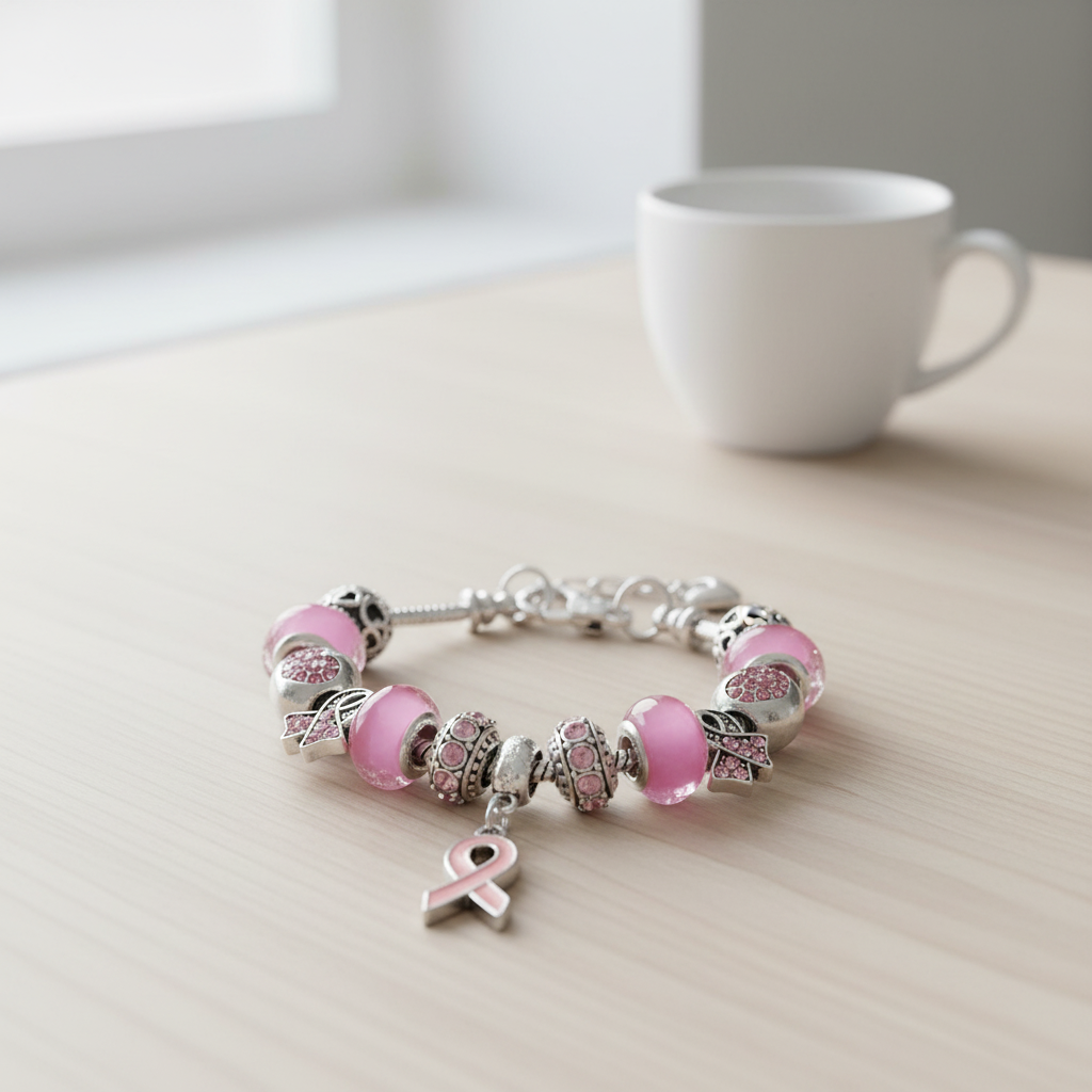 Trage das Pink Ribbon Armband Brustkrebs für jeden Tag oder besondere Anlässe. Schönheit und Bedeutung vereint in diesem bezaubernden Armband.