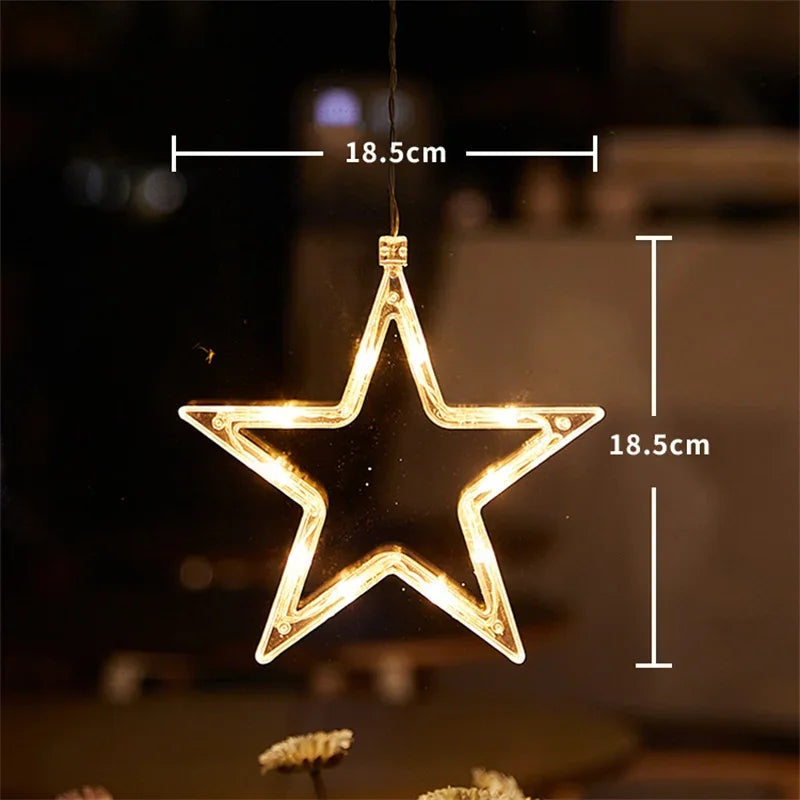 LED Fensterlicht Stern, ca. 18,5 × 18,5 cm