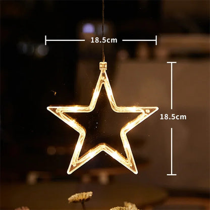 LED Fensterlicht Stern, ca. 18,5 × 18,5 cm