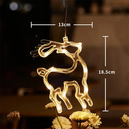 LED Fensterlicht Rentier, ca. 13 × 18,5 cm
