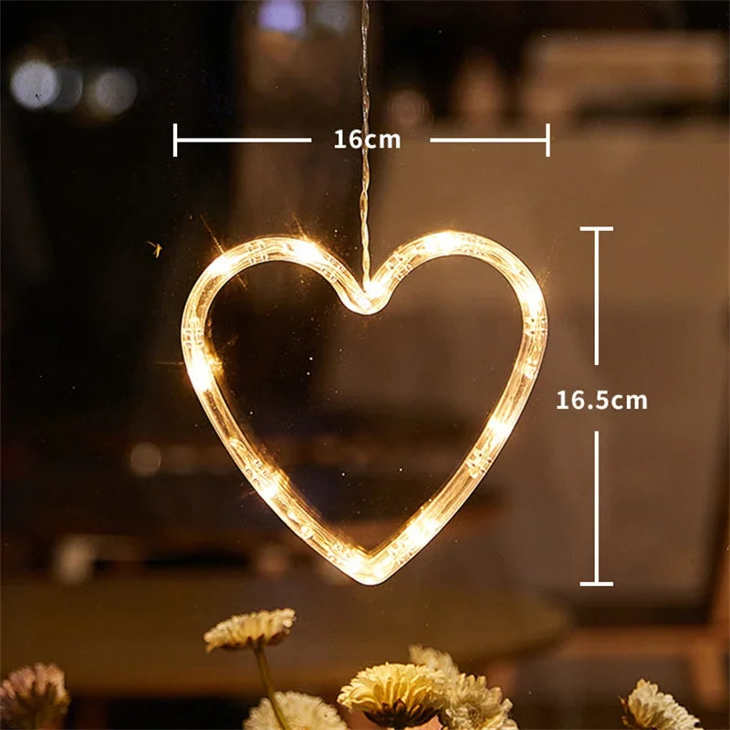 LED Fensterlicht Herz, ca. 16 × 16,5 cm