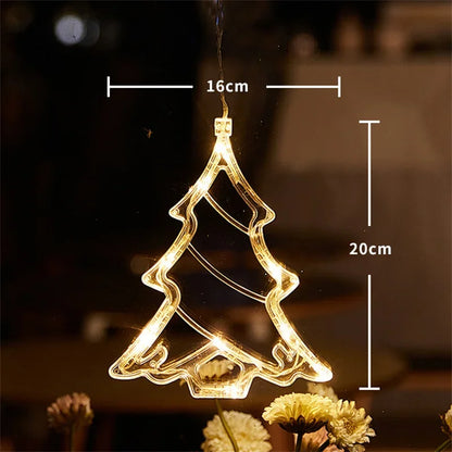 LED Fensterlicht Weihnachtsbaum, ca. 16 × 20 cm