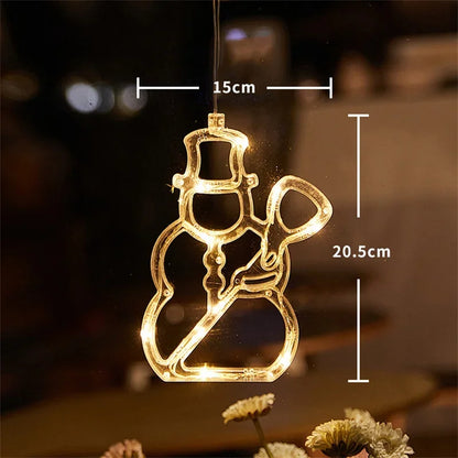 LED Fensterlicht Schneemann, ca. 15 × 20,5 cm