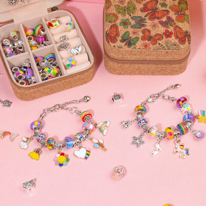 DIY Retro Charm Armband Set Mädchen – Geschenkideen für Teenager in einem stilvollen Retro-Look.