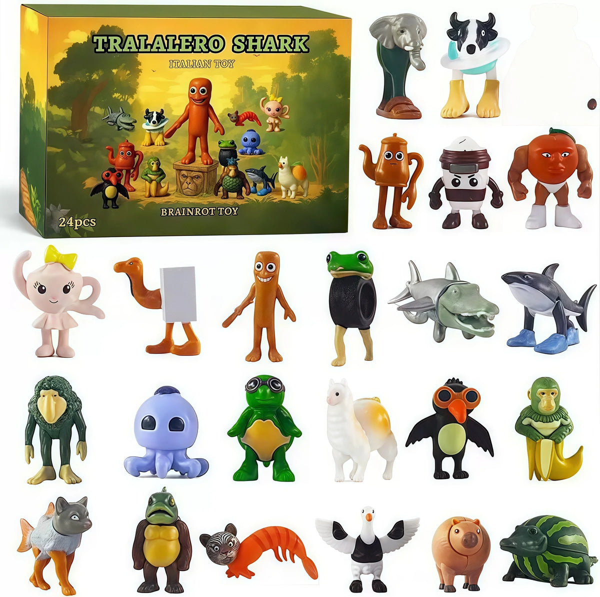 Brainrot Adventskalender Set K: Tralalero Shark mit Figuren