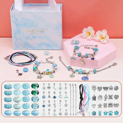 DIY Buntes Charm Armband Set – Schmuckbox für Mädchen, perfektes Geschenk für modische Mädchen und kreative Freizeitbeschäftigung.