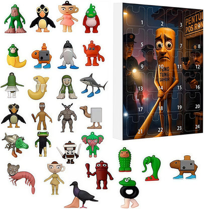 Brainrot Adventskalender Set A: Tung Tung Sahur bei Nacht mit Figuren