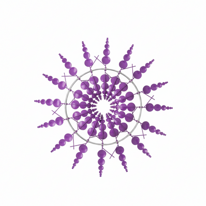 Windrad Garten violett – Metall Windspiel lila Produktfoto auf weissem Hintergrund