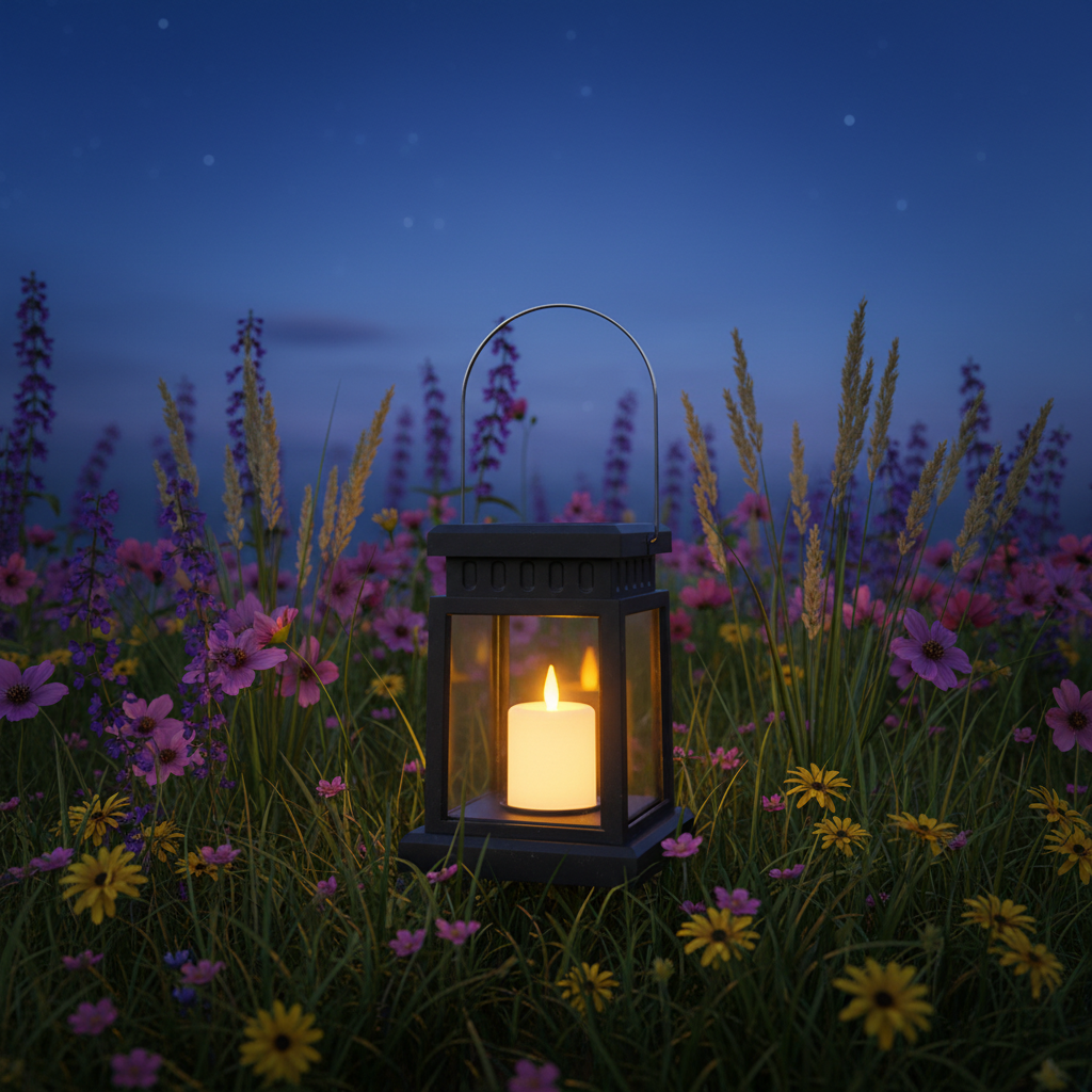 Outdoor Solar Kerzen mit warmweissem LED-Flackereffekt für romantischen Cottage-Garten