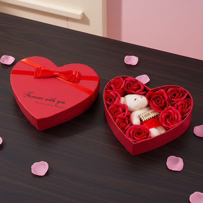 Herzförmige Rosenbox Geschenk Stimmungsbild – für Mama, Partnerin, Freundin