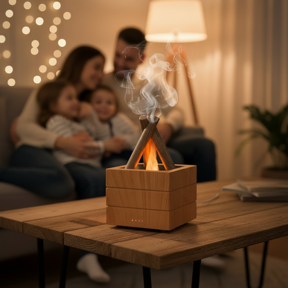 Lagerfeuer Aroma Diffuser Produktverpackung - hochwertige Präsentation und perfekte Geschenkidee.
