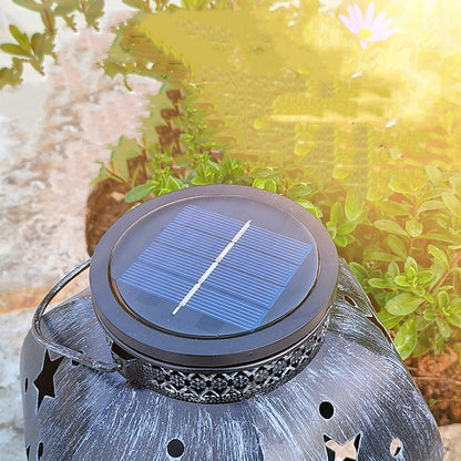 Solar Laterne Outdoor in dunkelblauem Aluminium mit warmweissem LED-Licht für Hof