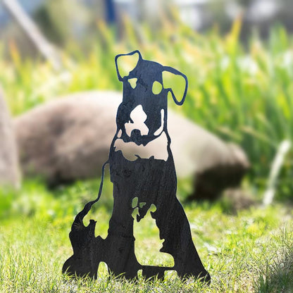 Hund Gartenstecker Metall Labrador Silhouette — Gartendeko für Hundeliebhaber