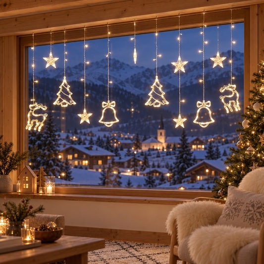 Fensterdeko Weihnachten beleuchtet: Licht fürs Fenster