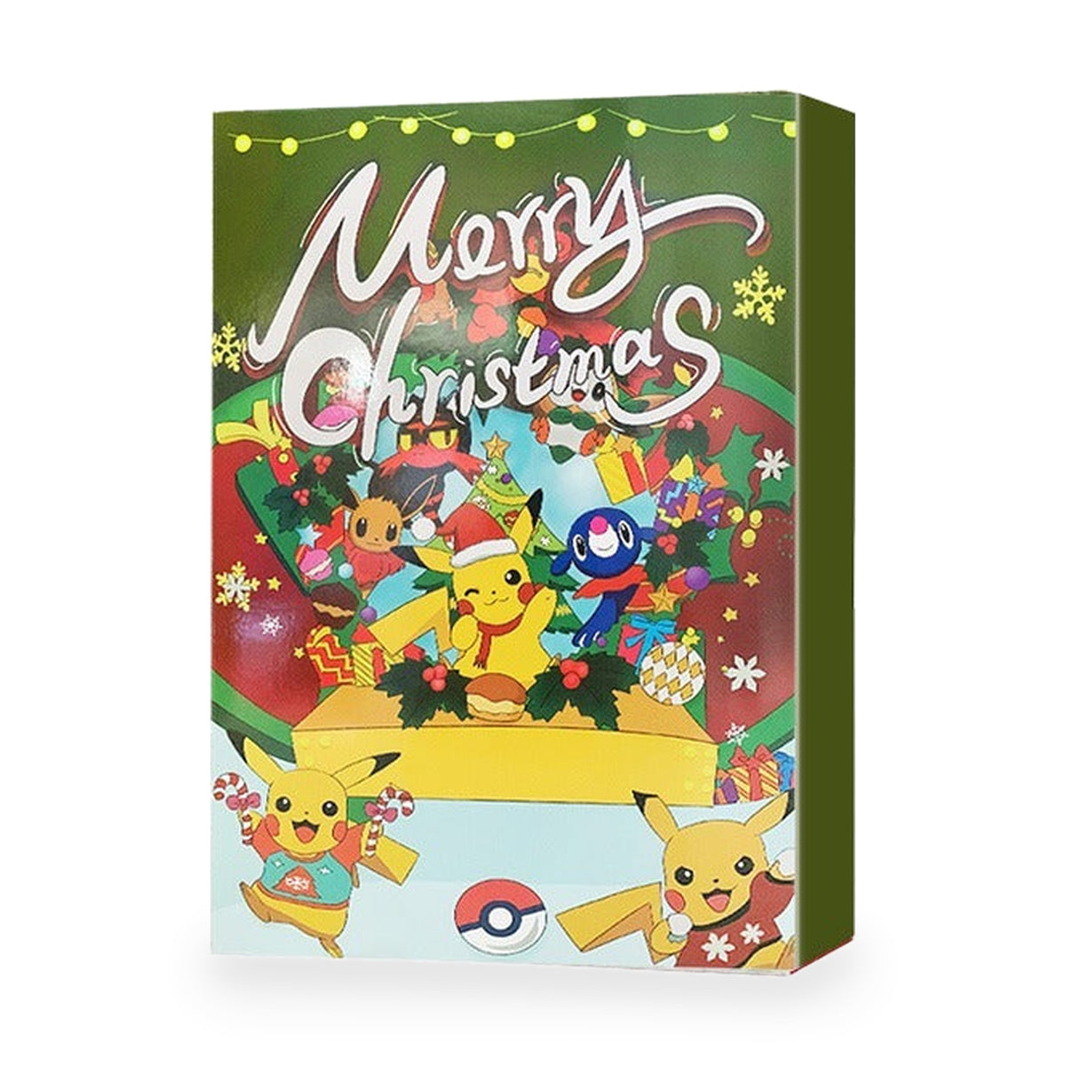 Pokémon Adventskalender mit Box-Motiv Grün Merry Christmas
