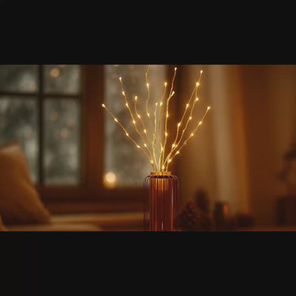 LED Zweige mit 50 Lichtern | Batteriebetrieben | Deko